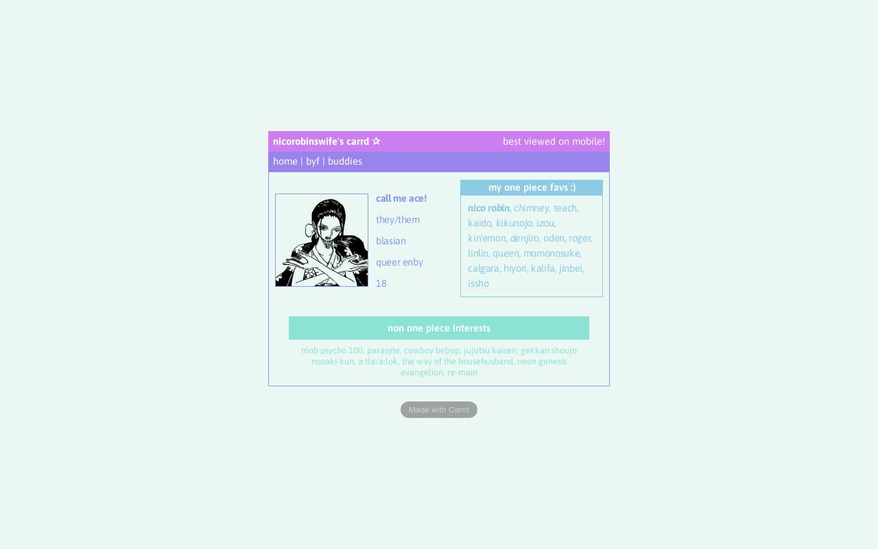 Carrd profile picture for @nrw